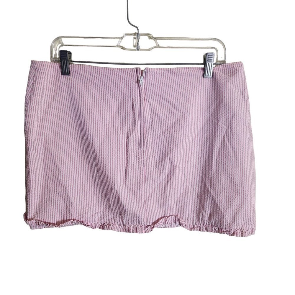 Lilly Pulitzer Callie Pink Seersucker Mini Pencil Skirt Size 10 - Picture 4 of 7